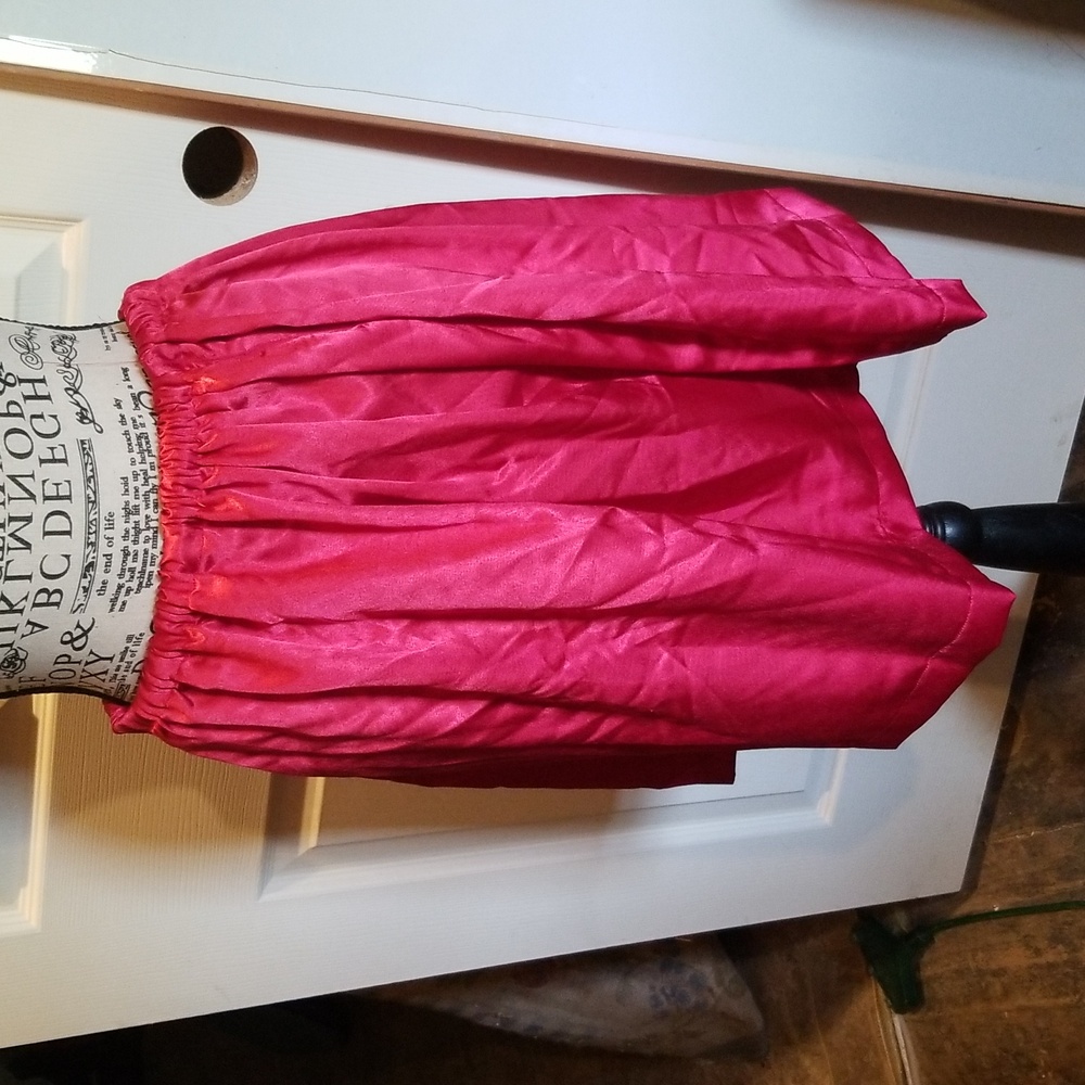 3 Handmade Girls Costume Red Satin Skirt for the price of one!